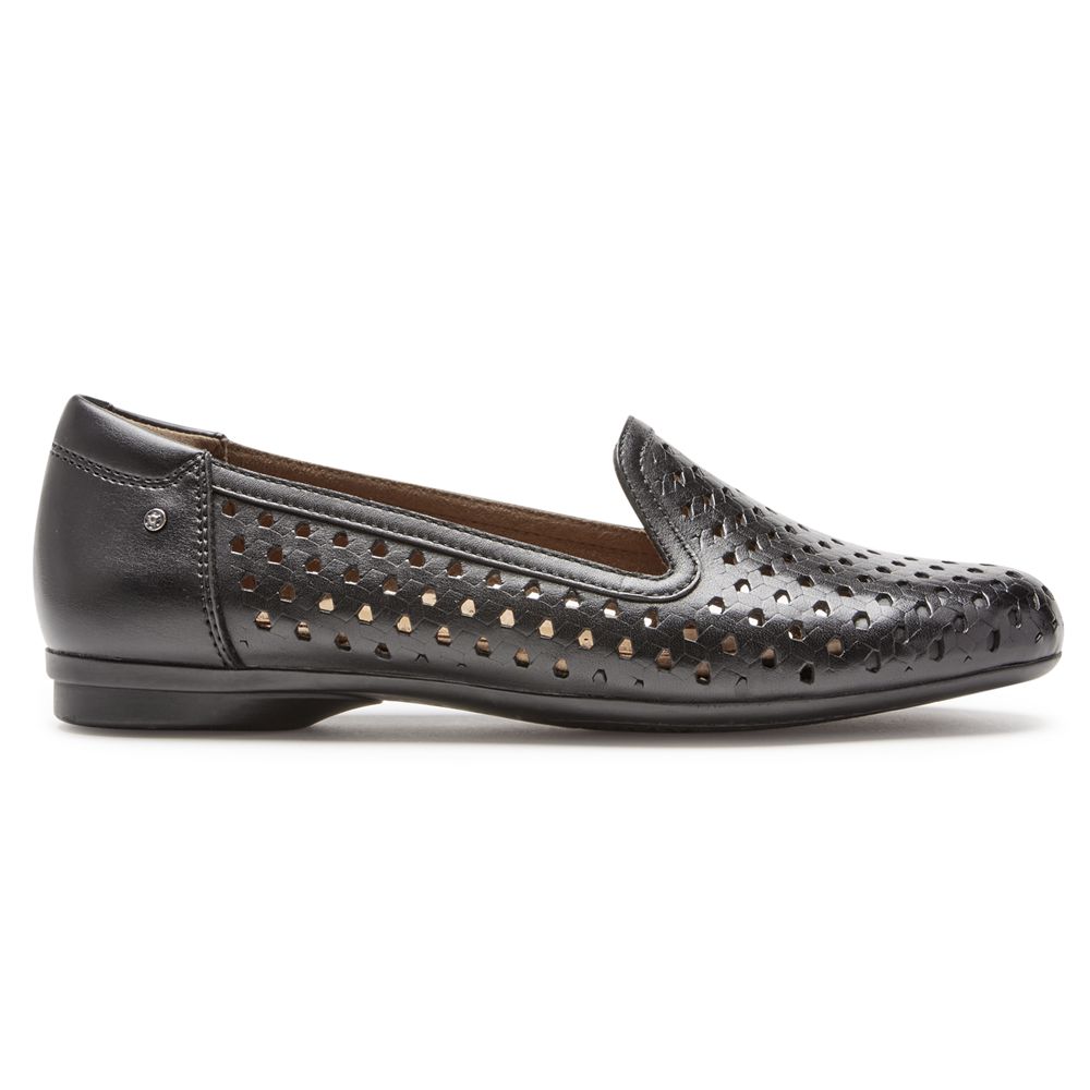 Scarpe Slip-On Rockport Donna - Cobb Hill Maiika Woven - Nere - MYZAKSW-02